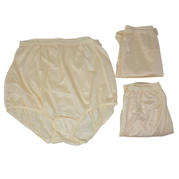 Lot of 3 Vintage JCPenney Underscore Satin Panties Bloomers 46 New USA Granny